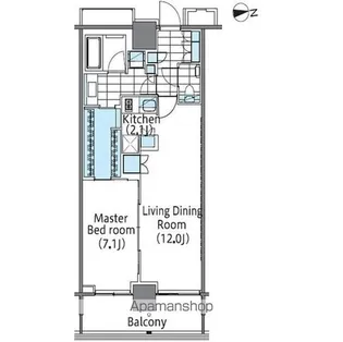 コンフォリア新宿イーストサイドタワー【15階】の間取り