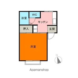 ハイツエミーナA【1階】の間取り