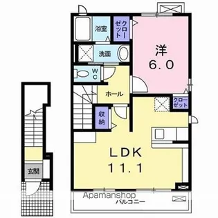 ディス リベット【2階】の間取り