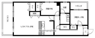 サンクチュアリ小幡【6階】の間取り