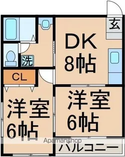 メゾンベル【1階】の間取り