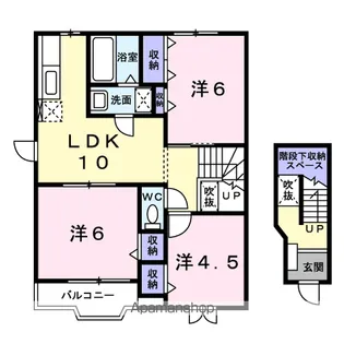 ポワールコリーヌ【201号室】の間取り