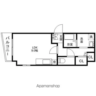 レーベント大橋【6階】の間取り