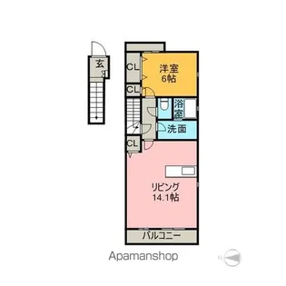 アン・サンクセット【2階】の間取り