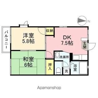サンライズC【2階】の間取り