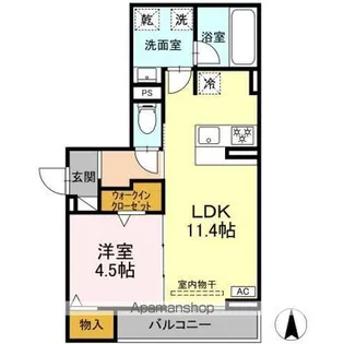 セレスティア中村【3階】の間取り