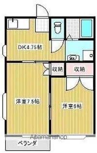 パインハイツ高橋【2階】の間取り