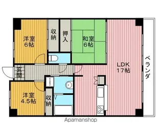 エトワール緑丘【4階】の間取り