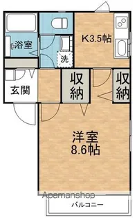 フルールK【101号室】の間取り