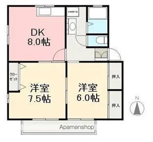 ルポール2【1階】の間取り