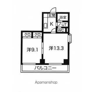 ヒルトップハウス【6階】の間取り