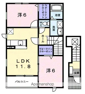 ハピネス A【2階】の間取り