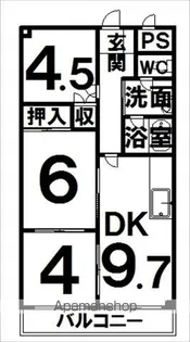 シャルム帯広【4階】の間取り