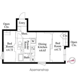 エクサム三軒茶屋Ⅳ【2階】の間取り