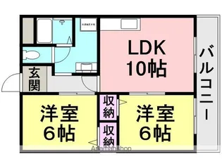 シティハイツ上ノ島【2階】の間取り