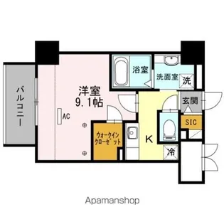 アガティス東静岡【8階】の間取り