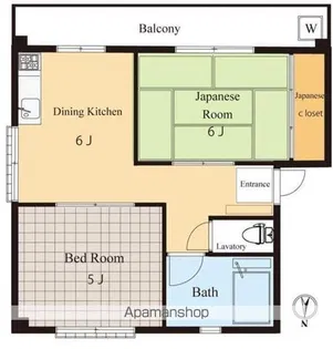 マンション美木【4階】の間取り