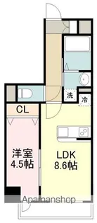 LUANA・AIR・RESIDENCE錦町【3階】の間取り