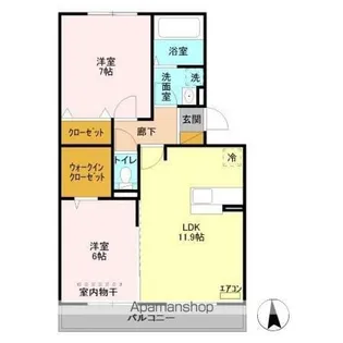 ルシェリア【3階】の間取り