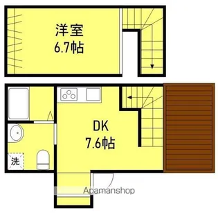 アートテラス中倉【D号室】の間取り