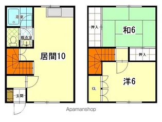 ハイツMⅡ【1号室】の間取り