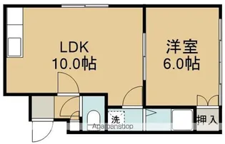 1LDKの間取り画像