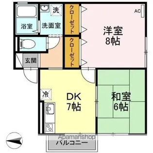 フレッシュ東長戸【2階】の間取り