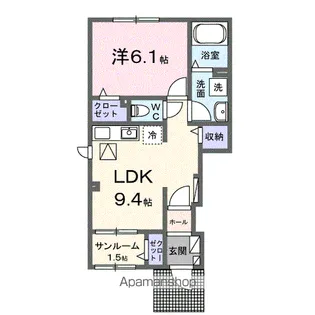 リサイア【1階】の間取り