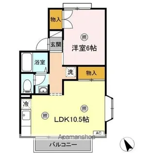 ルマージュ B【2階】の間取り