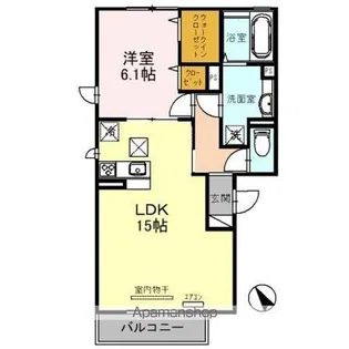 ビュー大久保【1階】の間取り