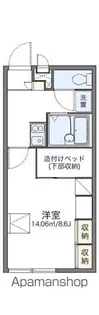 レオパレスセイバー【107号室】の間取り