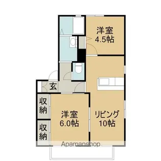 ヴェルデ楠【1階】の間取り