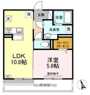クローバーM C棟【1階】の間取り