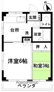 第2ハイツ八ツ坂【101号室】の間取り