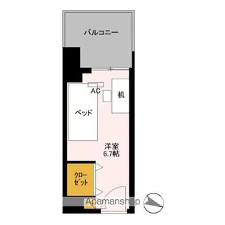 ロイヤルパークスER万代 SHARE万代【306-H号室】の間取り