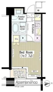 六本木エムケイアートレジデンス【2階】の間取り