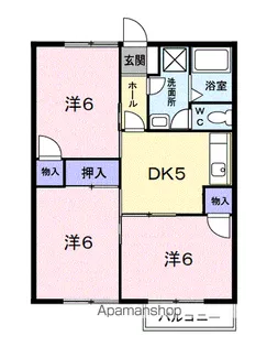 星の郷ハイツ【2階】の間取り