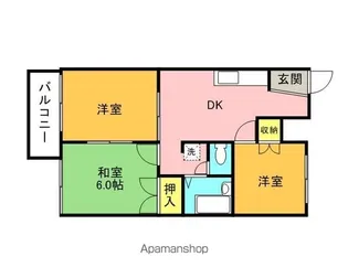 ハイネス本花守【1階】の間取り