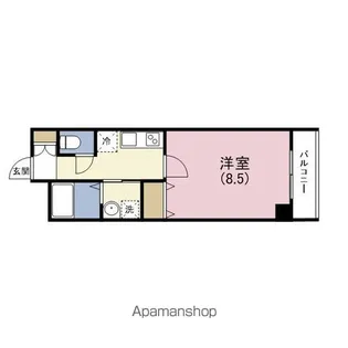 MAPLE夕陽丘【6階】の間取り