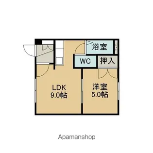 グランドールノースヒル【E号室】の間取り
