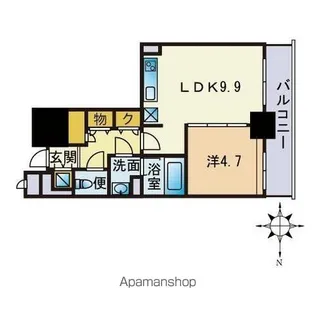 アルフォート天神【13階】の間取り