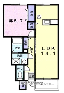 イストワールB【1階】の間取り