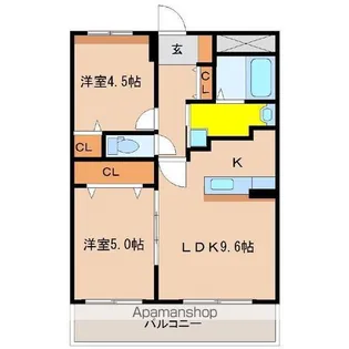 アーベイン堀川【2階】の間取り