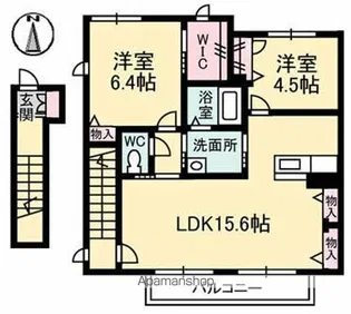 シャーメゾン上泉【202号室】の間取り