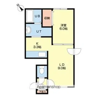 ボヌールメゾン【302号室】の間取り