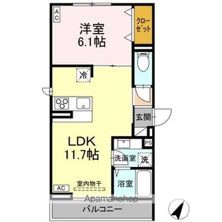 D−comodo 野塩【2階】の間取り