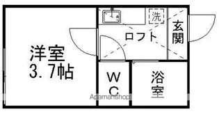 ヒルズカワウチA棟B棟【B202号室】の間取り