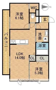 CASA IN COLLINA【3階】の間取り