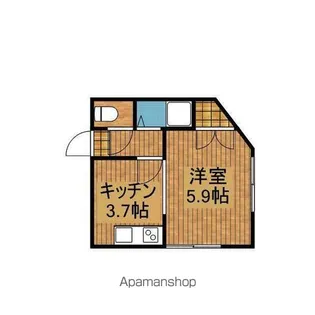 白い風船【101号室】の間取り
