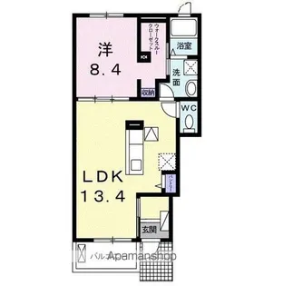 ルーベル太田C【1階】の間取り